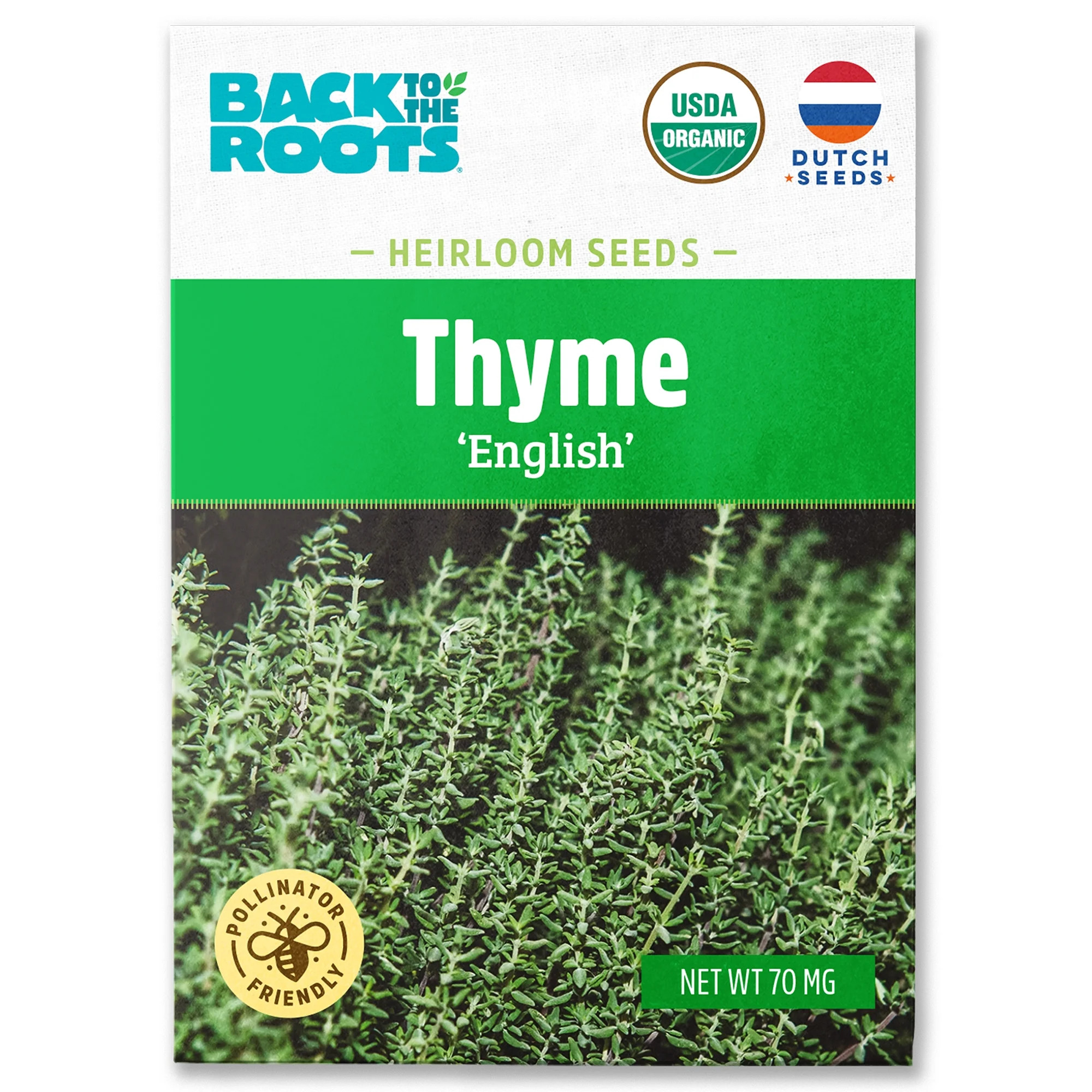 Back to the Roots Organic English Thyme Gardening Seeds, 1 Packet | Walmart (US)