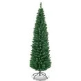 Costway 5Ft PVC Artificial Pencil Christmas Tree Slim Stand Green | Walmart (US)