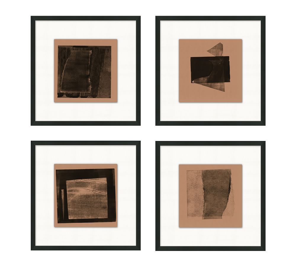 Blocks Framed Paper Print, Set of 4 | Pottery Barn (US)
