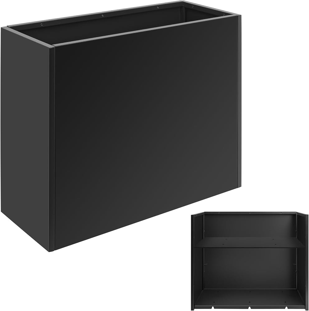 Metal Planter Box 30” x 12” x 24”, Tall Planter Box with Removable Insert Shelf, Black Stee... | Amazon (US)