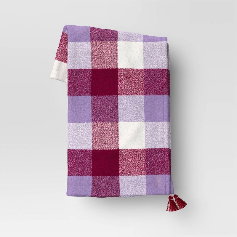 Woven Plaid Boucle Throw Blanket - Opalhouse™ | Target