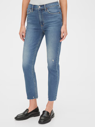 High Rise Distressed Vintage Slim Jeans | Gap (US)