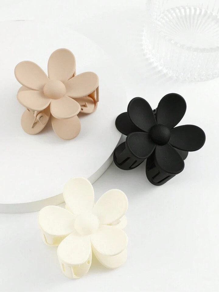 3pcs/set Ladies' Floral Design Hair Claws | SHEIN