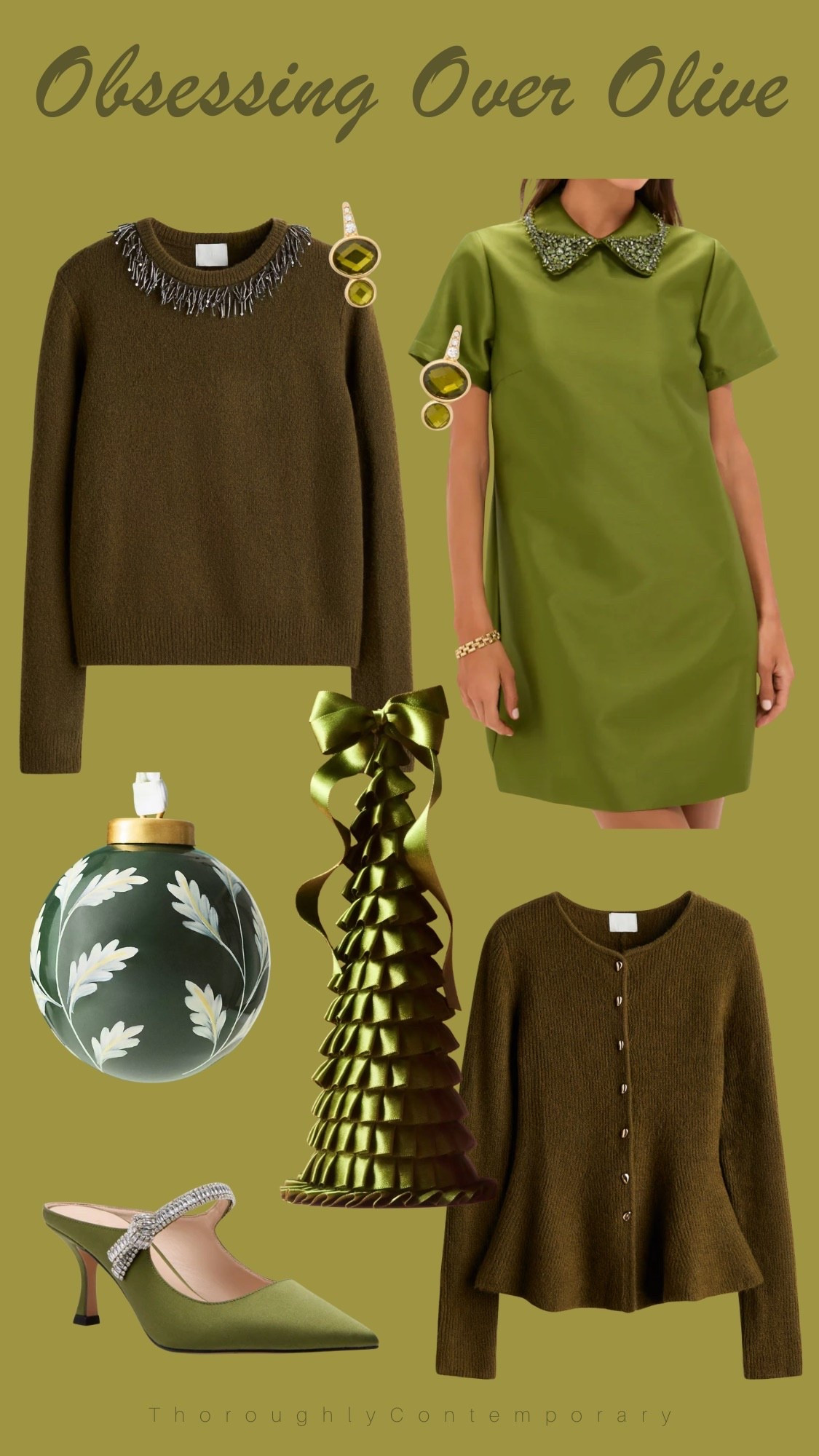 I’m loving olive green for the holiday season, perfect for a party outfit or your holiday decor.

#LTKStyleTip #LTKCyberWeek #LTKHoliday
