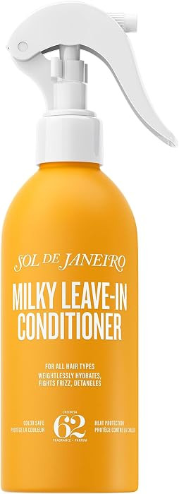 Sol de Janeiro Milky Leave-In Conditioner | Fights Frizz | Detangles | Heat Protection Spray For Hair | Vegan Formula | Amazon (US)
