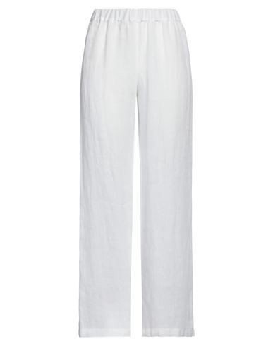 120% Lino Woman Pants White Size 10 Linen | YOOX (US)