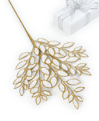 Shine Bright Gold Leaves Pick Ornament, Created for Macy's | Macy's