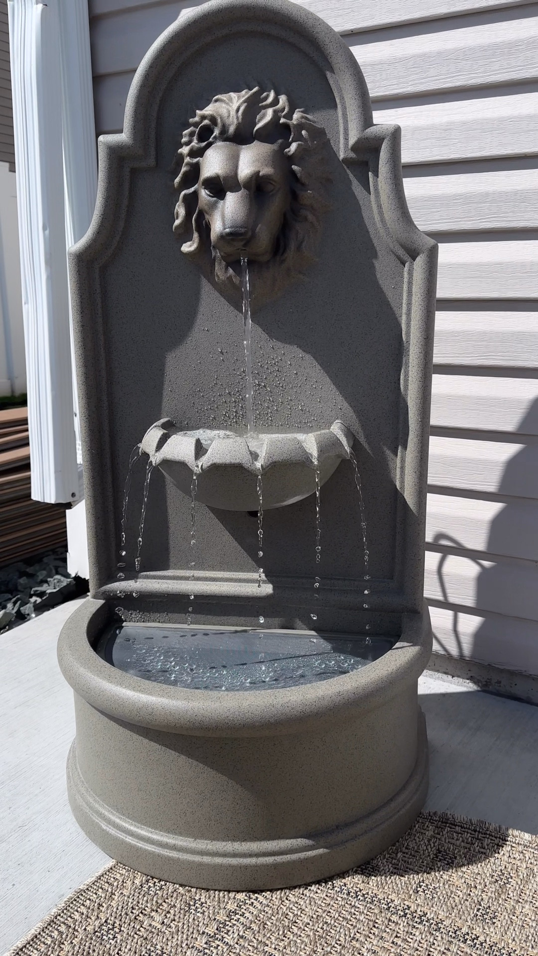 Electric powered lion head garden fountain! 

#LTKSeasonal #LTKHome