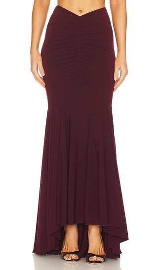 Natalia Maxi Skirt in Rouge Noir | Revolve Clothing (Global)