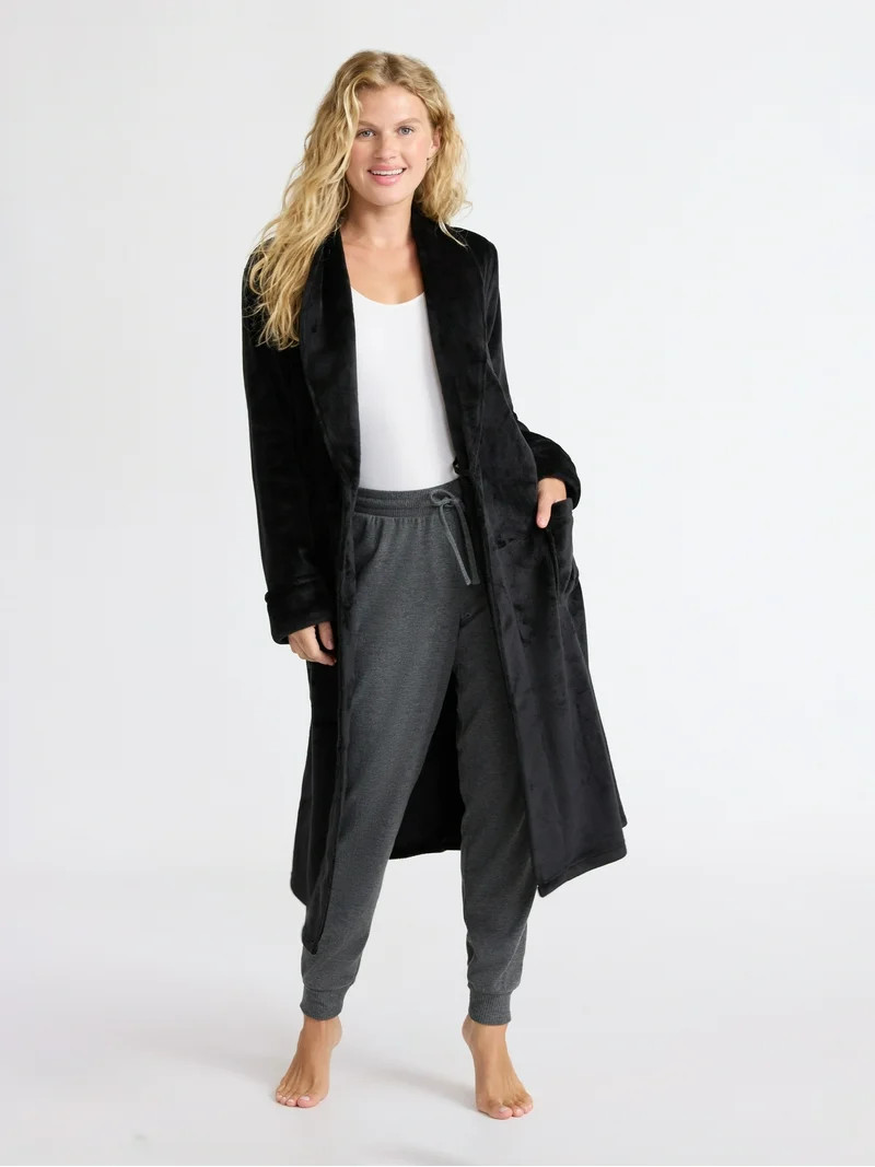 Joyspun Women's Plush Robe, Sizes S-3X | Walmart (US)