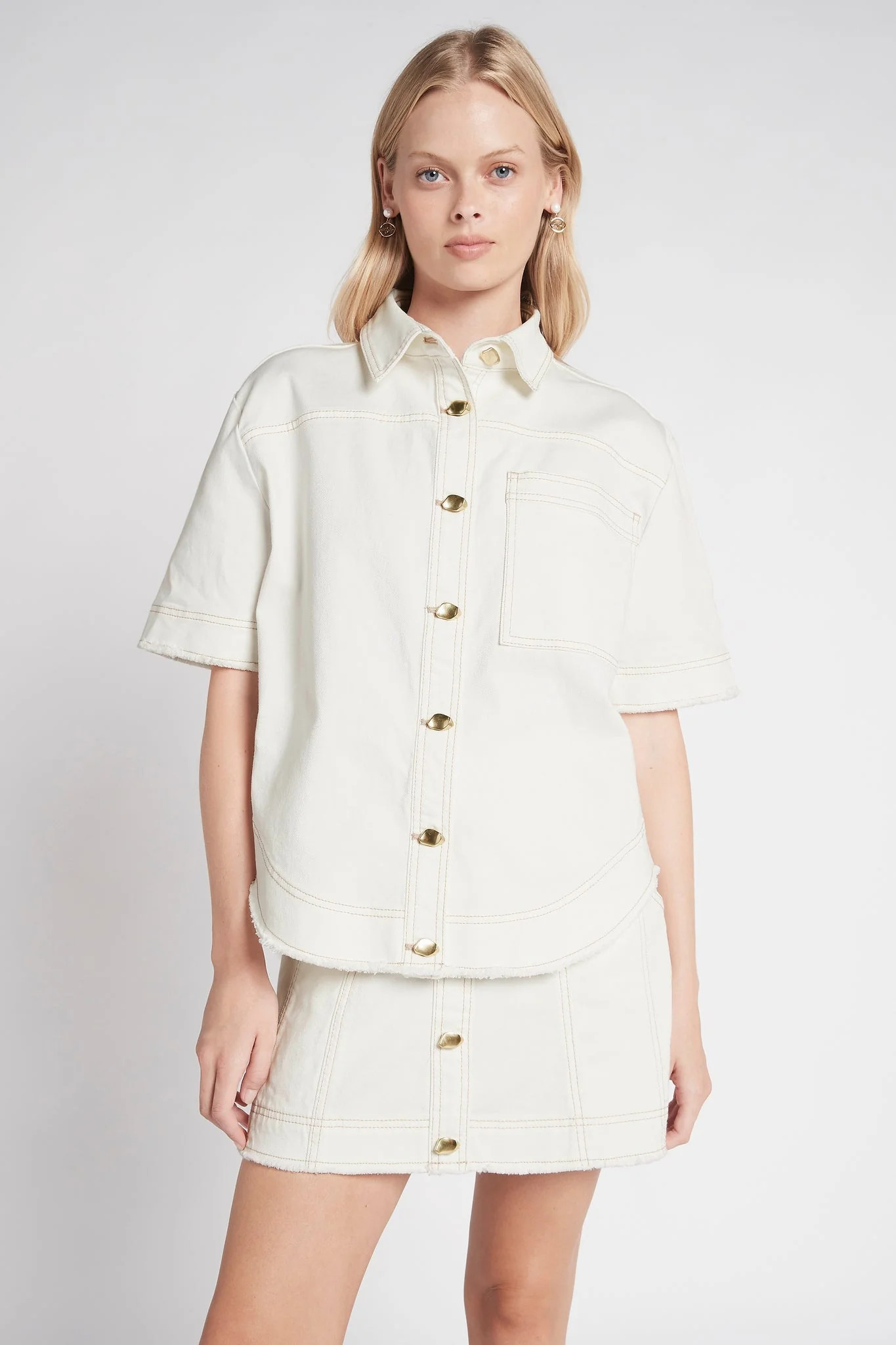 Camellia Denim Shirt | aje. (US, UK, Europe, ROW)