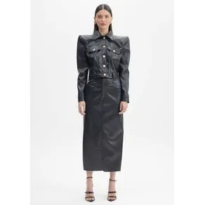 Saia Super Midi Com Fenda Preto P | OffPremium (BR)