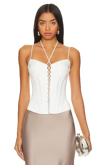 Rozie Corsets Bustier Top in White. - size 40/L | Revolve Clothing (Global)