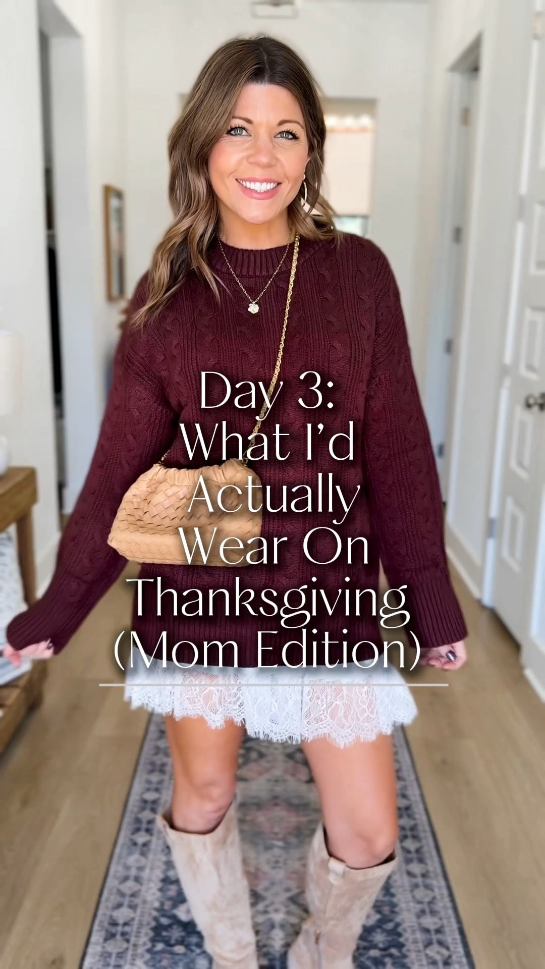 Day 3 of Thanksgiving outfits 🤎 Cozy meets country — a lace slip skirt, oversized sweater, and my favorite cowgirl boots. #thanksgivingoutfitinspo #momstyle #thanksgivingstyle #affordablefashion

#LTKFindsUnder50 #LTKStyleTip #LTKSeasonal