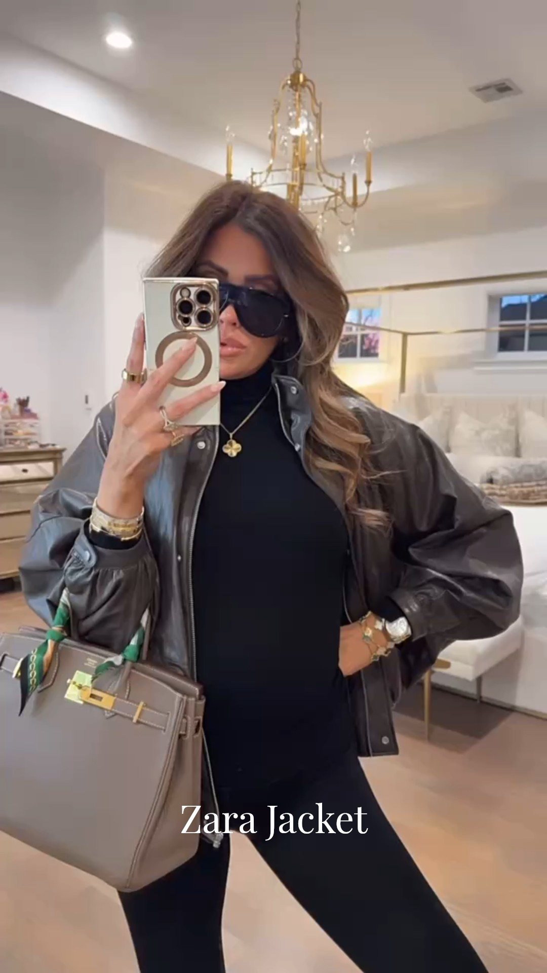 This is such a great maternity outfit! I’m wearing a size small in this leather bomber, size medium in black turtleneck & size XS in Alo leggings.

Date Night Outfit, Winter Outfit, Winter Capsule Wardrobe, Cape Coat, Zara fashion, Zara jacket, Zara finds, Emily Ann Gemma

#LTKmomlife #LTKootd #LTKBump