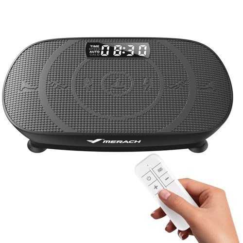 MERACH Vibration Plate Exercise Machine, Curved Vibration Plate for Lymphatic Drainage Weight Loss, Vibrating Plate with Real-Time Calorie Tracking on LED Display, Workout Equipment for Home Women Men | Amazon (US)