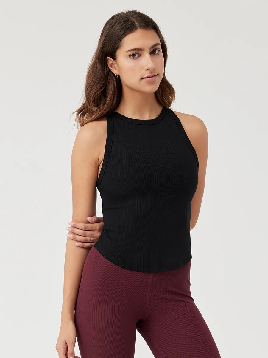 SuperForm™ Rib High Neck TankA Heart | Outdoor Voices