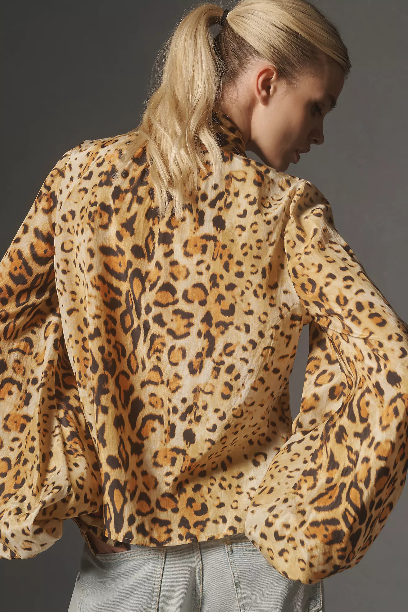 Let Me Be Animal Print Tie-Neck Blouse | Anthropologie (US)