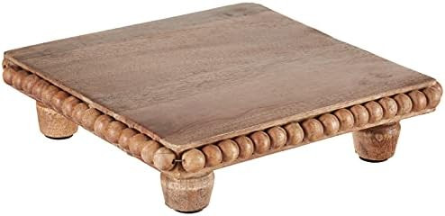 Mud Pie Beaded Wood Trivet, 8" x 8", Brown | Amazon (US)