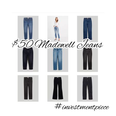 From vintage straight to Mom jeans to balloon fit- select chic jeans are $50 @madewell with code VERYMERRY - but hurry! This deal is only for today! #investmentpiece 

#LTKunder50 #LTKsalealert #LTKSeasonal