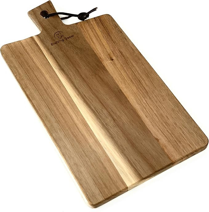 Evolving Decor Acacia Wood Cutting Board, Wooden kitchen chopping Boards for Bread, Cheese, Fruit... | Amazon (US)