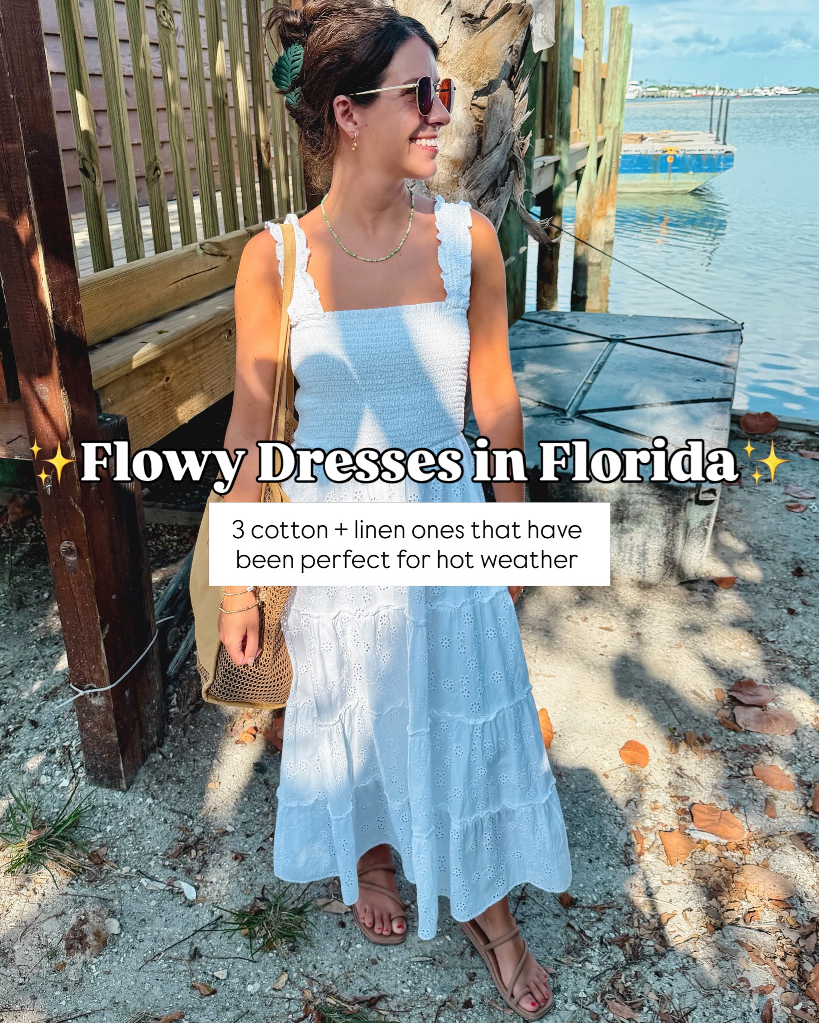 Flowy dresses in Florida☀️🌴 #Quincepartner 

my linen and cotton @Quince dresses have been PERFECT for our Florida vacation🙌🏽
all 3 are lightweight, flowy, and comfy! They all come in multiple colors too—I really love the colorful ones, but also love a little white dress so much🥰

use INFG-26MARISSAWEARSANOUTFIT10  
for 10% off your first order from Quince (new customers only!)

wearing xs in all 3!

#cottondress #linendress #granolagirlstyle sustainablestyle