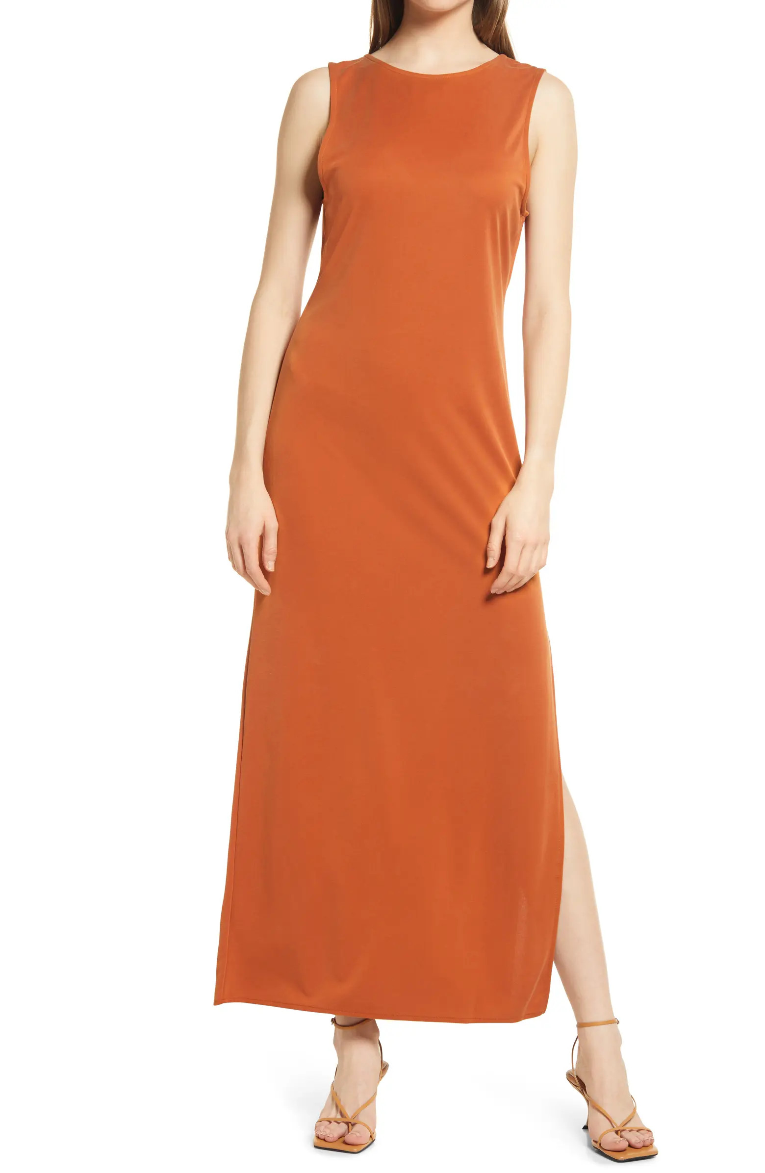 Open Edit Sleeveless Reversible Maxi Dress | Nordstrom | Nordstrom