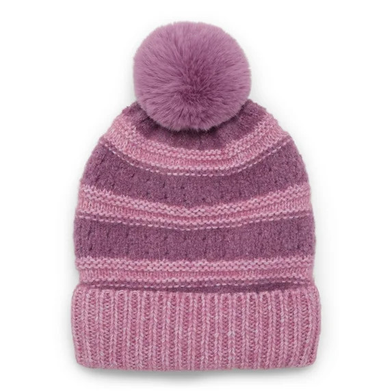 Time and Tru Women's Pointelle Beanie, One Size Fits Most, Purple Dawn | Walmart (US)