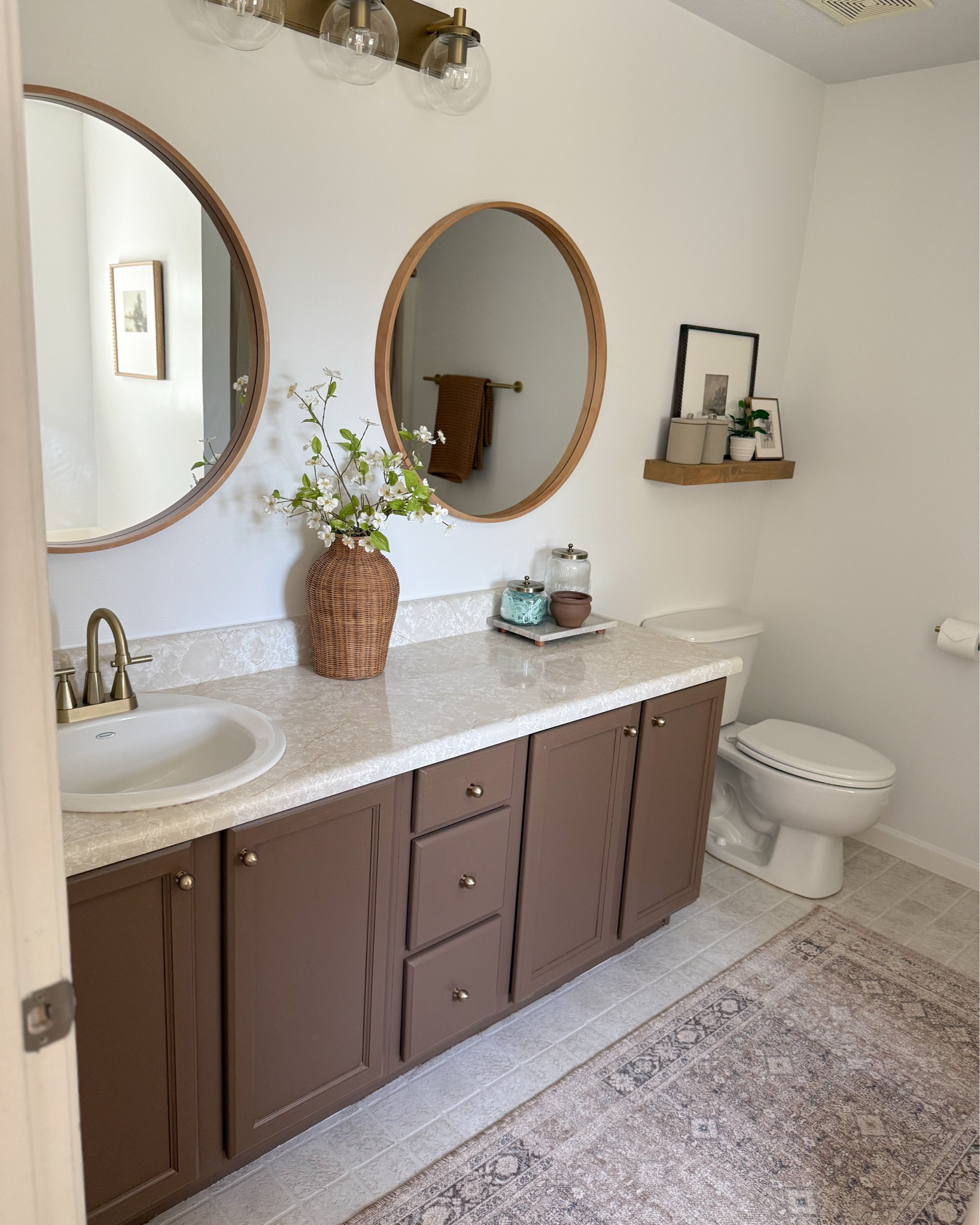 Primary bathroom views 🤎 my oversized runner is back in stock! 

#LTKHome #LTKSeasonal #LTKSaleAlert