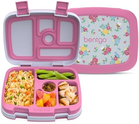 Bentgo Kids Prints Leak-Proof 5-Compartment Bento-Style Kids Lunch Box | Ideal Portion Sizes for ... | Amazon (US)