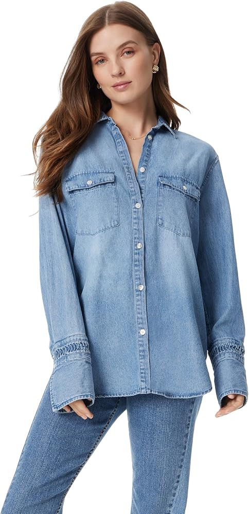 Sam Edelman Women's Wrenly Button Down Shirt with Chest Pockets Standard | Amazon (US)