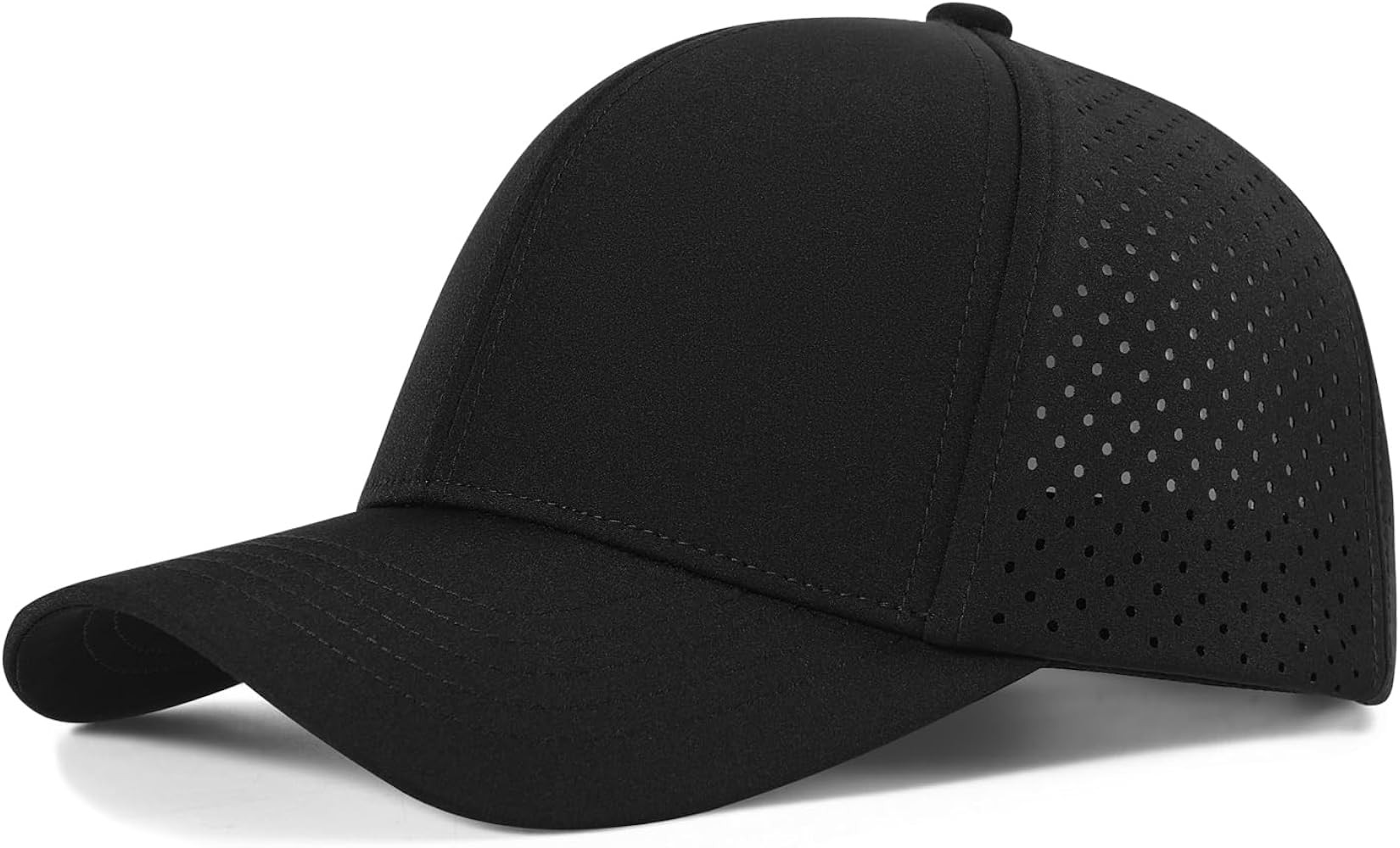 Men Quick Dry Baseball Cap Laser Cut Mesh Ball Curved Brim Snapback Hat | Amazon (US)
