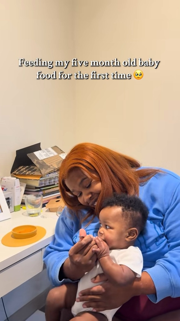 Koa’s first time trying baby food and it’s safe to say that she loves sweet potatoes 🥹🤗 

#LTKBaby