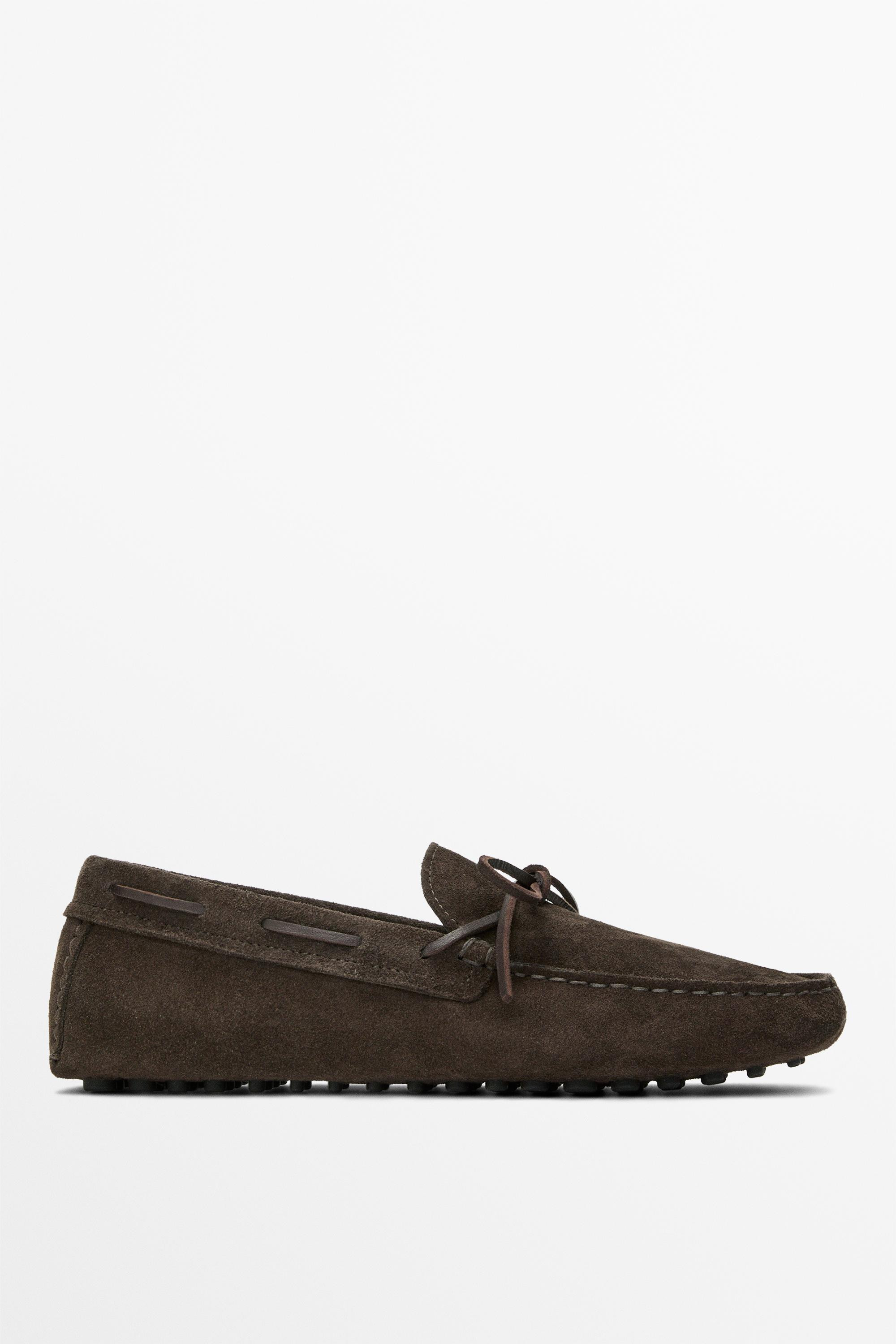Soft leather ziowa loafers with laces \u00b7 Brown \u00b7 Loafer | Massimo Dutti | Massimo Dutti US