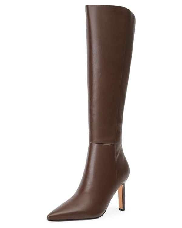 Knee High Boots Women Pointed Toe Stiletto Heel Tall Dress Boots Side Zipper Heeled Boots for Wom... | Amazon (US)