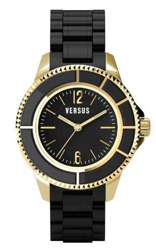 Versus by Versace Womens AL13LBQ709A009 Tokyo Gold Ion-Plated Black Water Resistant Watch | Amazon (US)