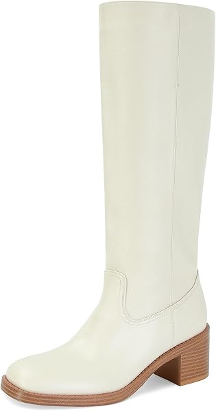ZJGZF Womens Banana Knee High Boots Square Toe Comfortable Boots Block Heel Riding Boots Wide Cal... | Amazon (US)