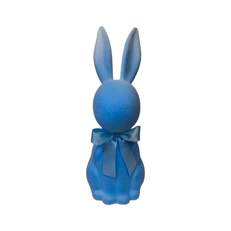 16" Large Flocked Easter Bunny Figurines (40cm) Green Moss Decor - Oversized Rabbit Statues - Spr... | Walmart (US)