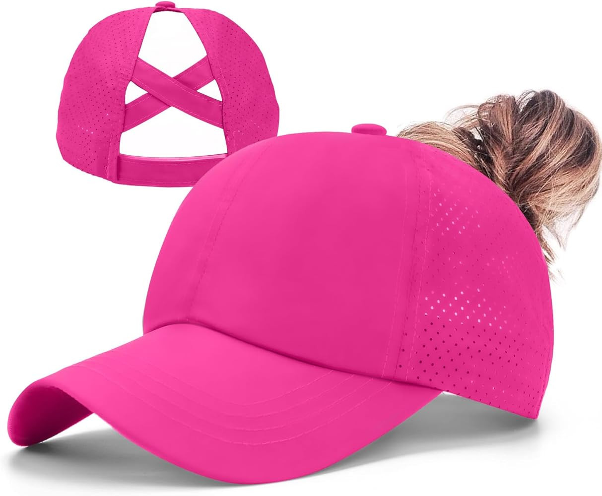 ZTL Women's High Ponytail Baseball Cap Performance Running Hat Quick Dry Mesh Sports Cap Unstruct... | Amazon (US)