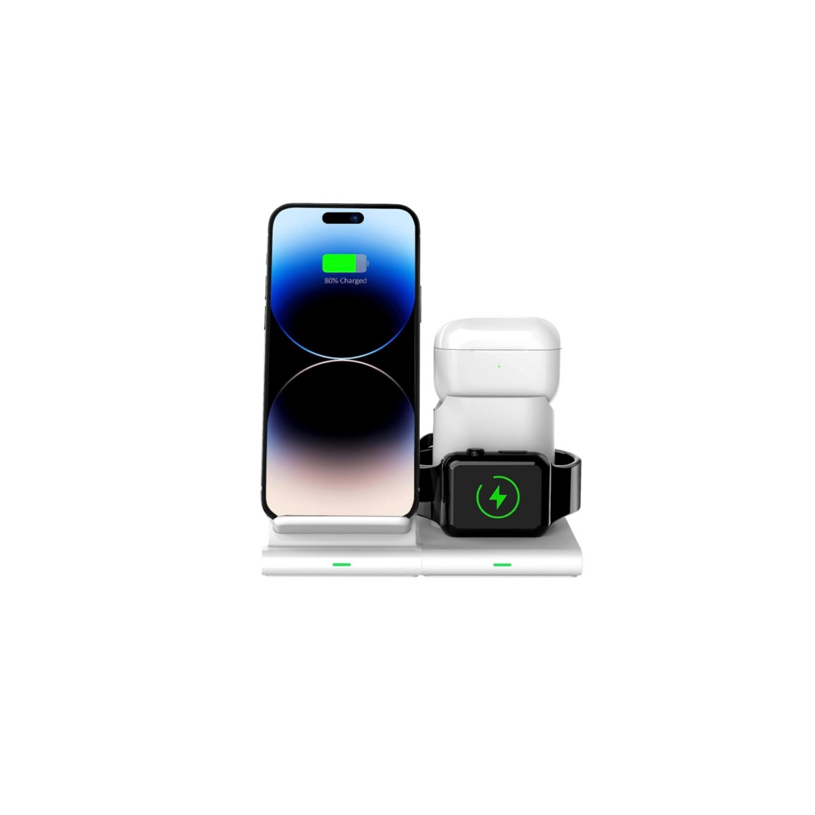 Hoidokly Wireless Charger 3 in 1 Fast Charging Station 