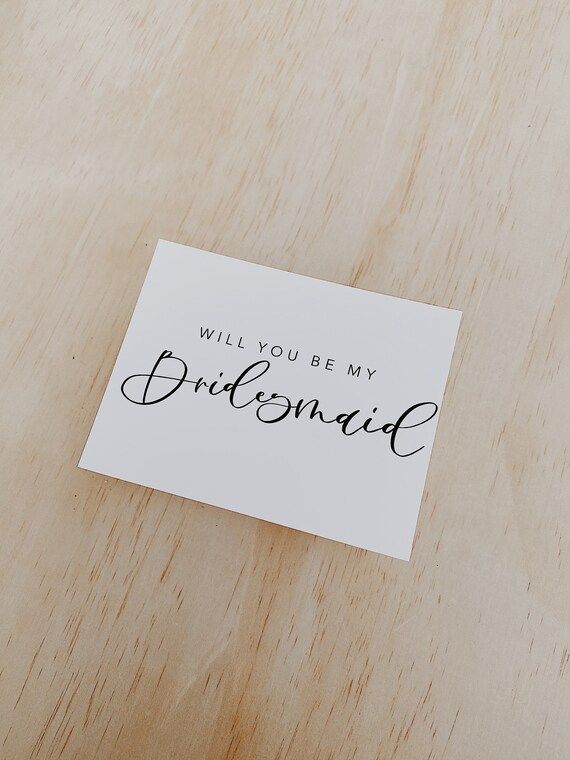 Bridesmaid Proposal Card, Proposal Card, Will You Be My Bridesmaid Card, Maid of Honor Proposal C... | Etsy (US)