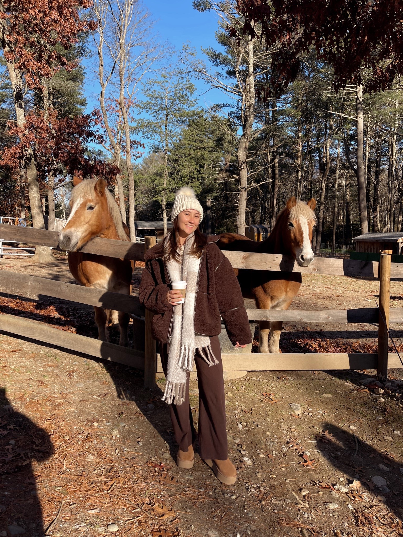 November fall ootd 

#fallfashion #fallootd #horsephotoshoot #oversizedjacket #chunkyscarf #uggs

#LTKdayinmylife #LTKootd #LTKSeasonal