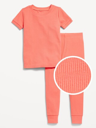 Snug-Fit Ribbed Pajama Set for Toddler & Baby | Old Navy (US)