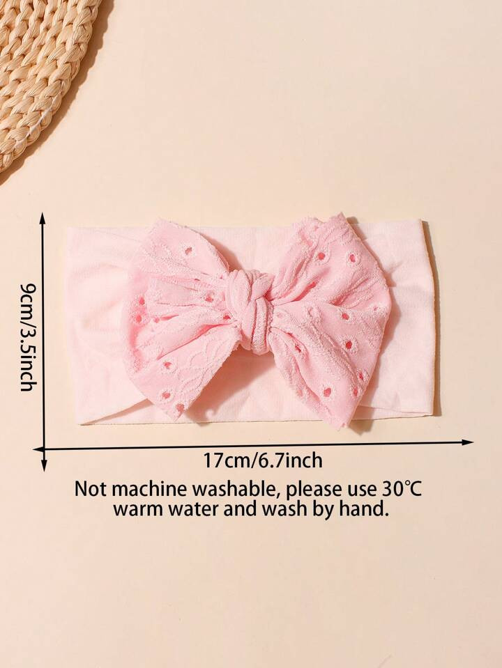 1 pieza Adorable diadema de lazo de nailon rosa bebé, apta para uso diario, ideal para el Día d... | SHEIN