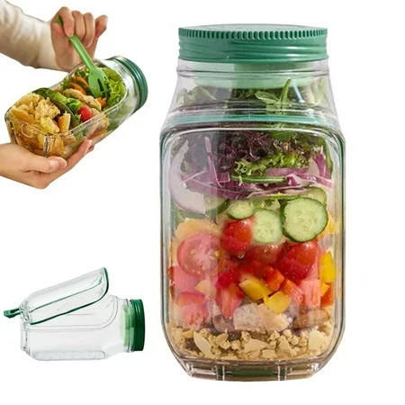 The Original Salad Pod, Salad Pod Jar Side Open, Portable Salad Container, Snack Box with Lid, Suitable for Home, Outdoor, Travel and Party (1 Pcs) | Walmart (US)