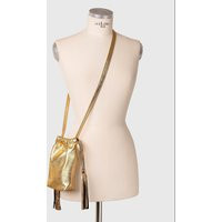 Gold Evening Bag, Cross Body Small Golden Purse For Wedding, Mini Leather Drawstring Pouch | Etsy (US)