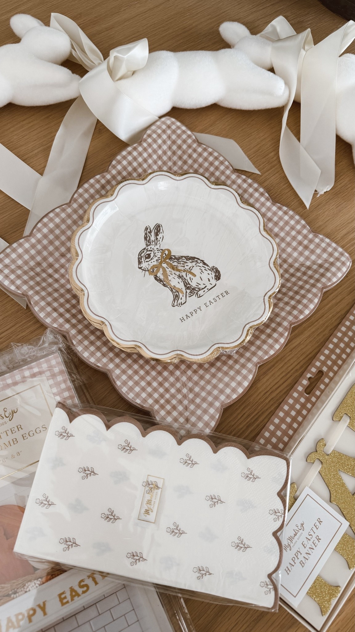 How precious is this little Easter collection from My Minds Eye? 🐇🤍 can’t wait to use mine for Easter 🥚 

#easter #spring #hosting #entertaining #gingham #eastertable #eastertablescape #springtablescape 

#LTKHome #LTKSeasonal #LTKKids
