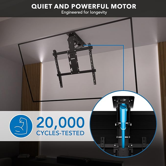 Mount-It! Motorized Ceiling TV Mount – Silent Electric Flip Down TV Mount for 50’’-90’’... | Amazon (US)