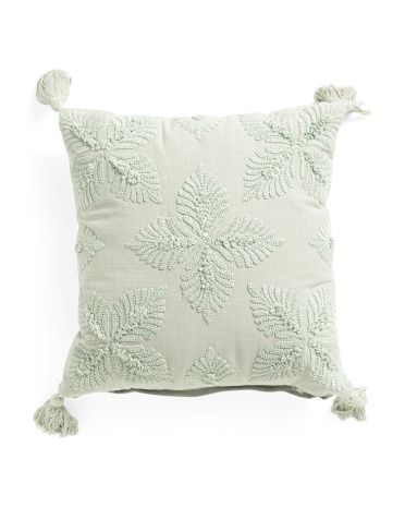 20x20 Embroidered Pillow | TJ Maxx