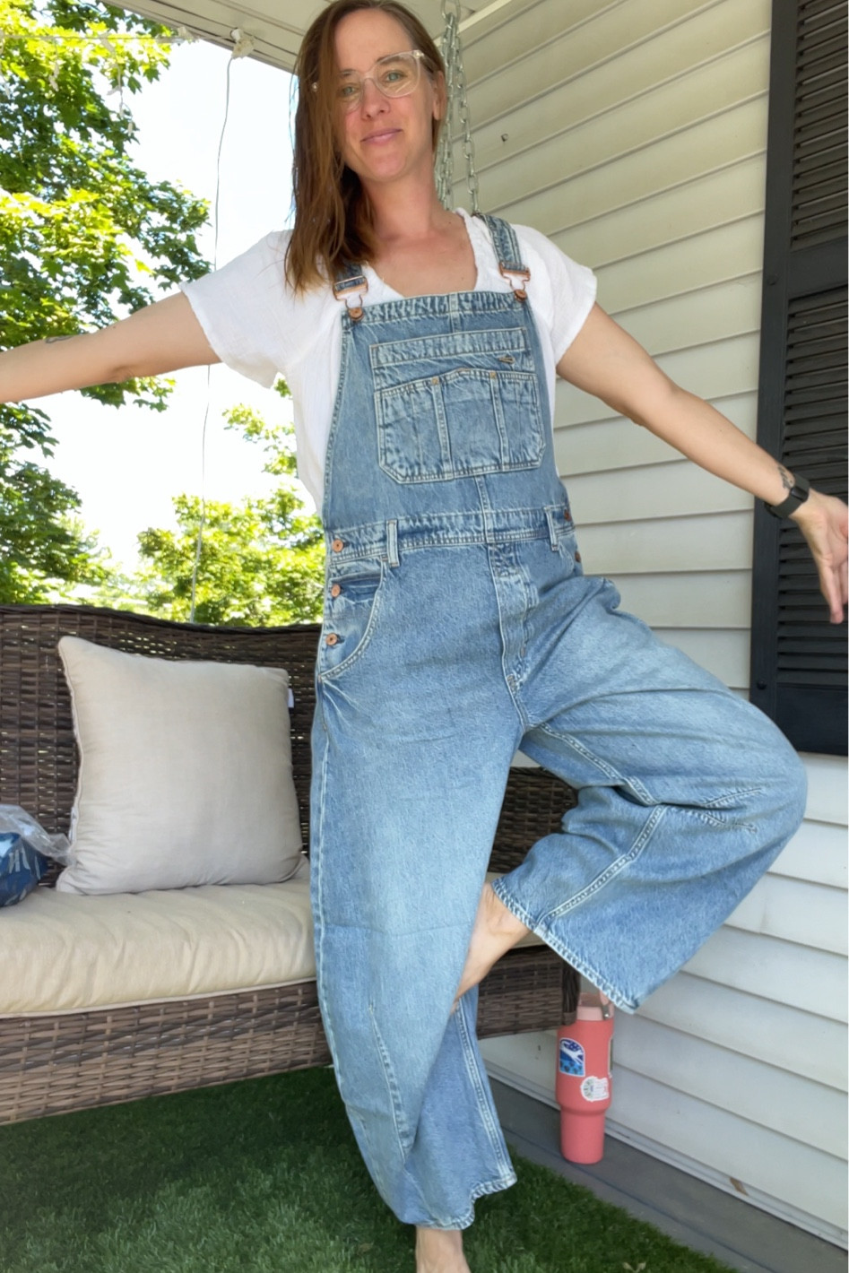 Barrel overalls, size medium